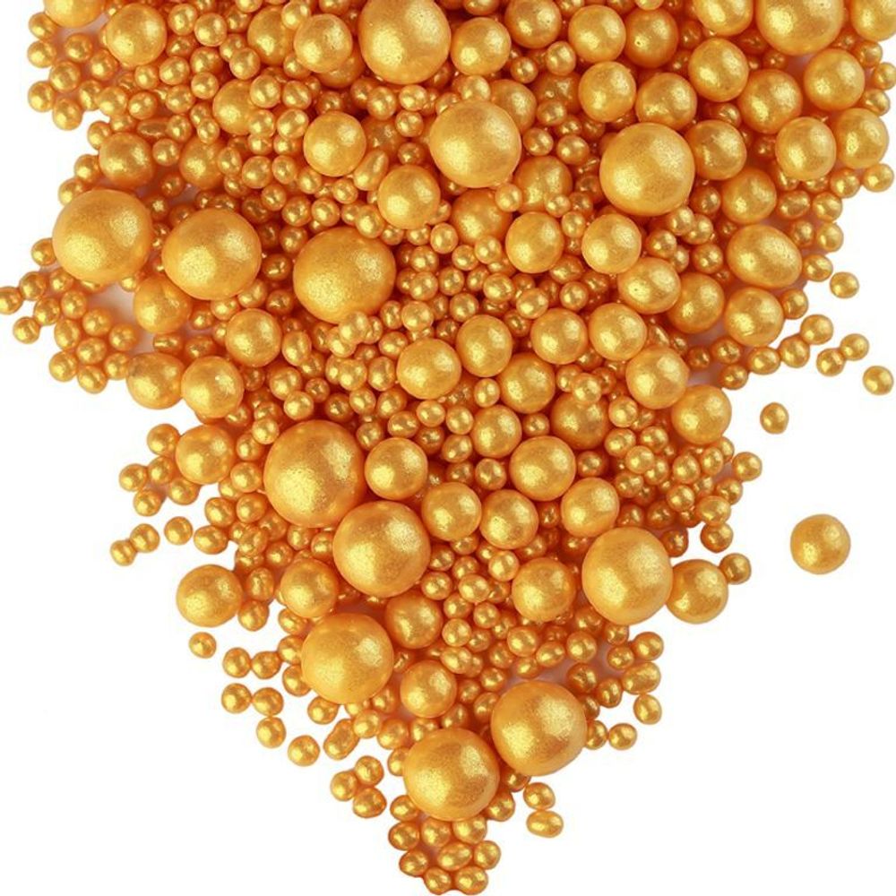 Драже зерновое в кондитерской глазури (230, Жемчуг золото) 1,5 кг