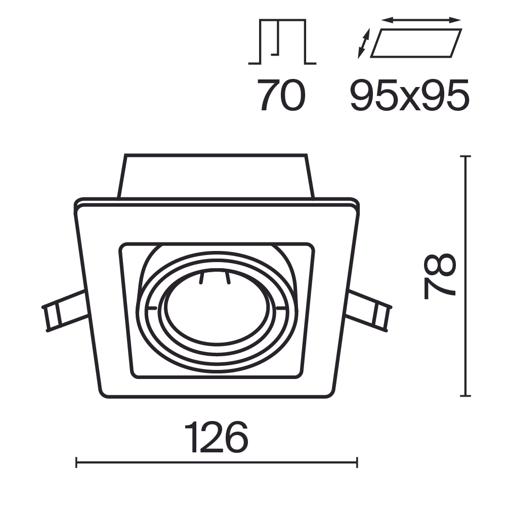 Встраиваемый светильник Technical DL008-2-01-W