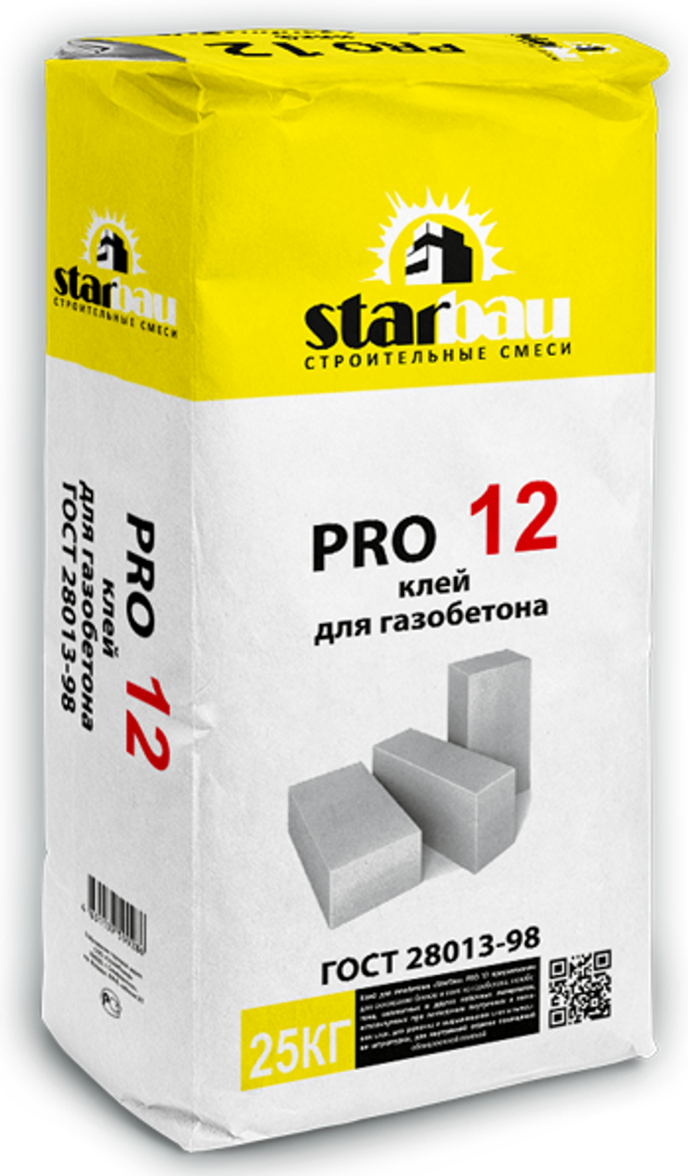 StarBau PRO 12 (Зимняя серия) Клей для газобетона (25 кг)