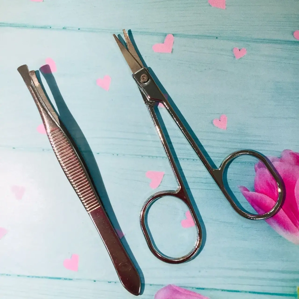 Маникюрный набор на блистере, 2 предмета «Ultramarine» (ножницы тонкие и пинцет)