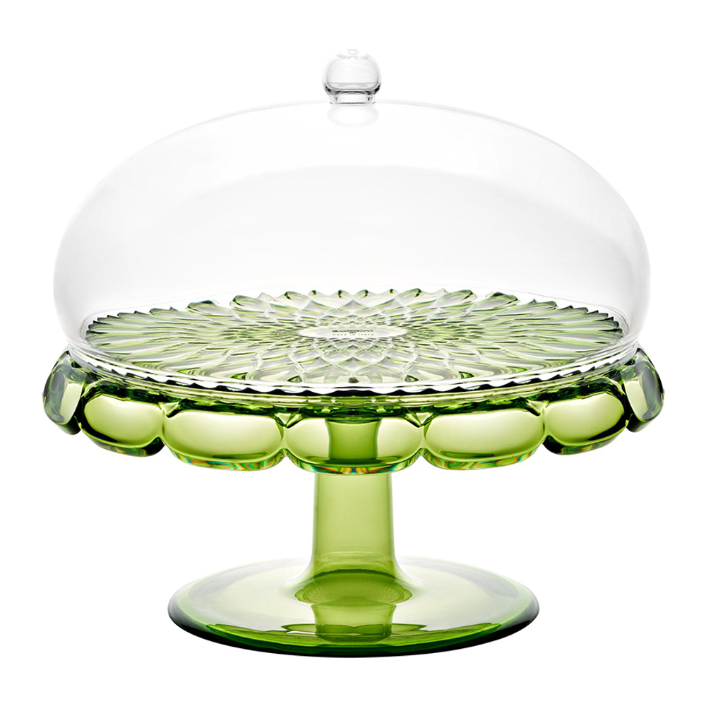 Блюдо для торта с крышкой vanity, D30 см, зеленое