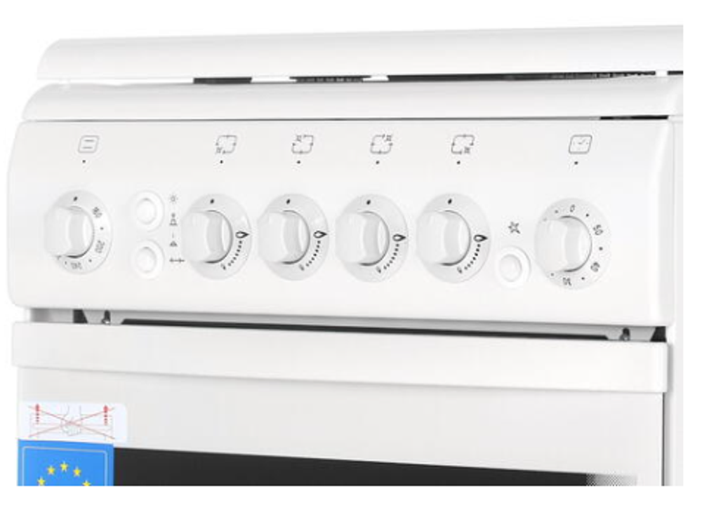 Плита газовая DE LUXE 506040.11г (кр) ЧР белая