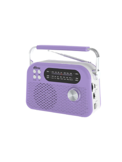 RITMIX RPR-045 LAVENDER {Радиоприёмник портатив. 3хдиапазонный FM/AM/SW, Bluetooth v.5.3, воспроизв. с USB и с карт памяти micro SD (до 32Gb)}