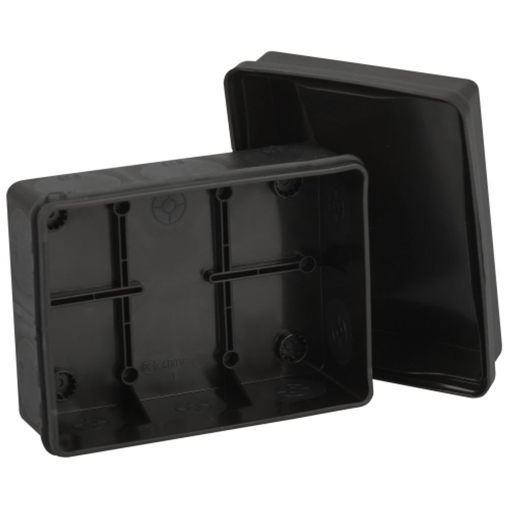 Распаячная коробка ЭРА KOR-150-110-70-11g-2MP-B двухкомпонентная HF стойкая к УФ 150х110х70мм черная прямой монтаж IP67