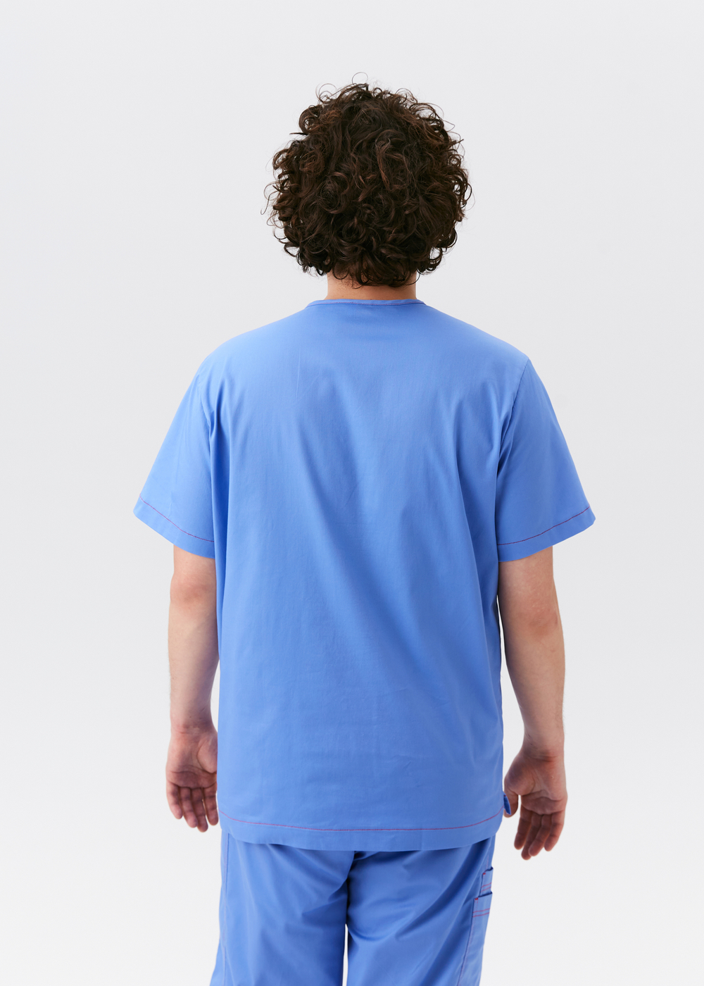 Топ медицинский мужской Гекай, эйр блю хлопок