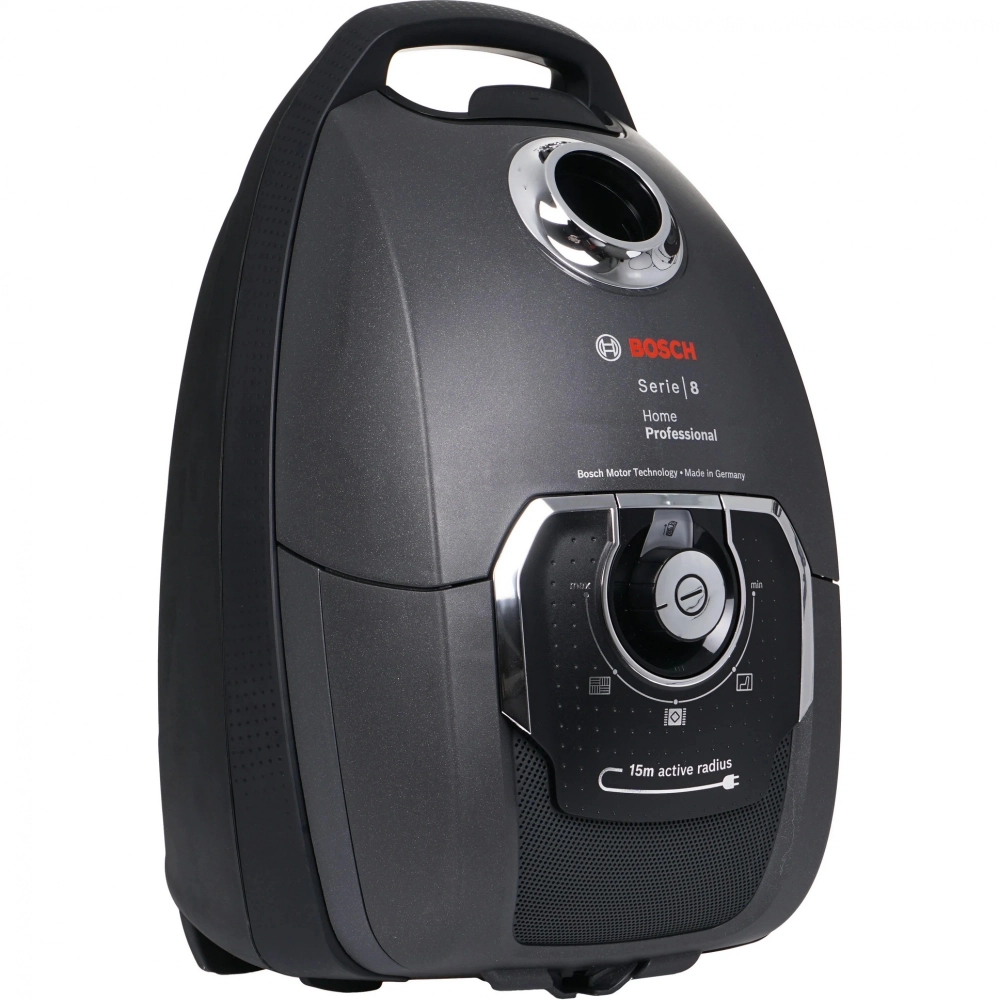 Пылесос Bosch BGL8PRO5 Serie 8 HomeProfessional с мешком для сбора пыли, 1800 Вт, серый