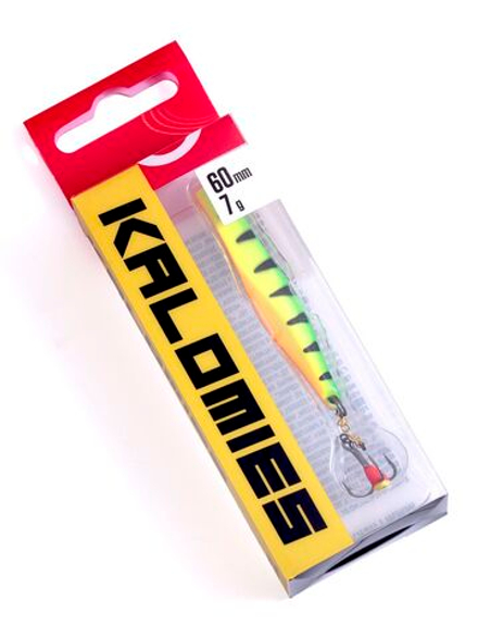 Блесна вертикальная зимняя Lucky John KALOMIES с цепочкой и тройником  60мм TIGER блистер