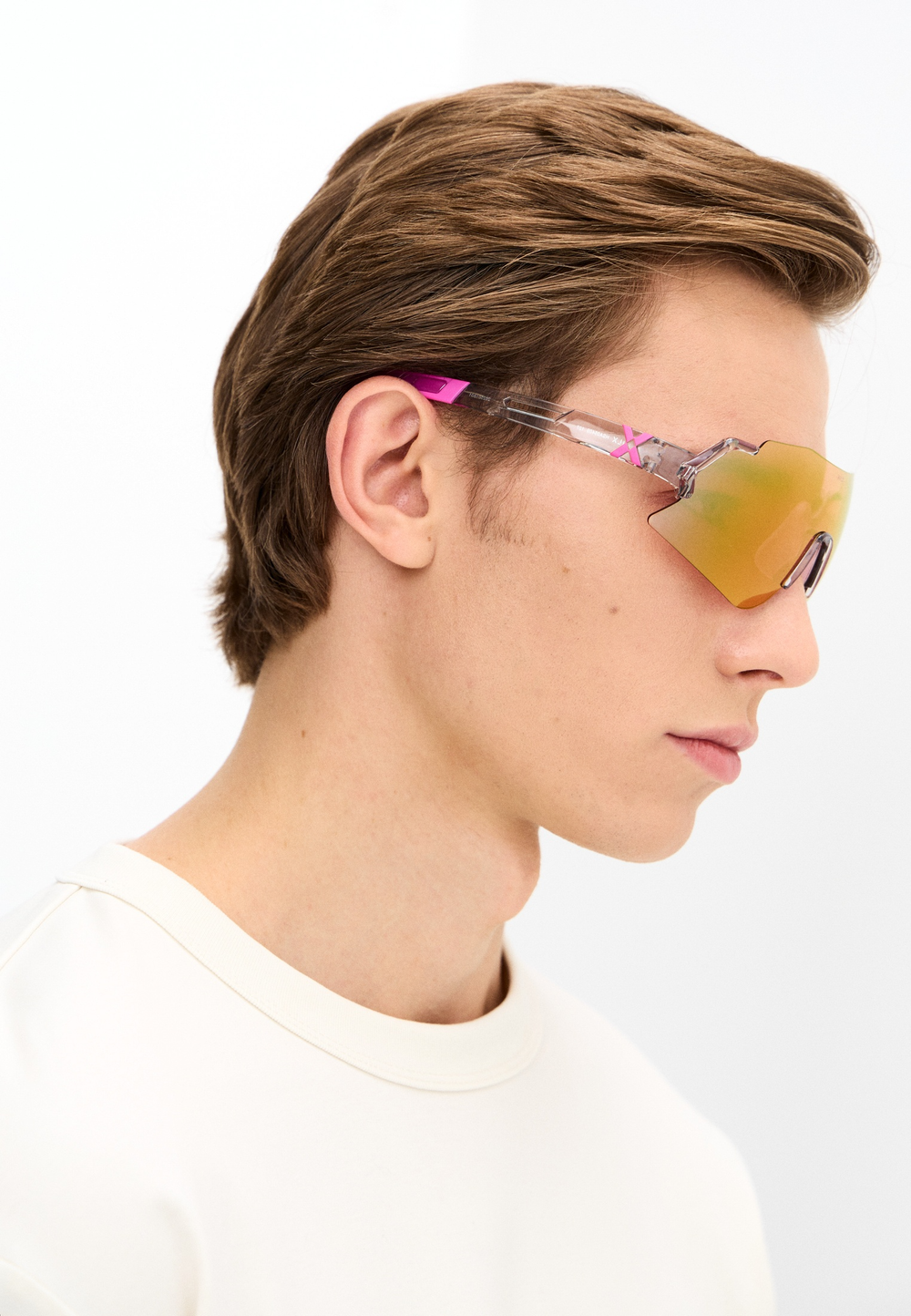 Спортивные очки HILX Savage 2.0 Shiny Crystal Grey Pink / Pink Lens