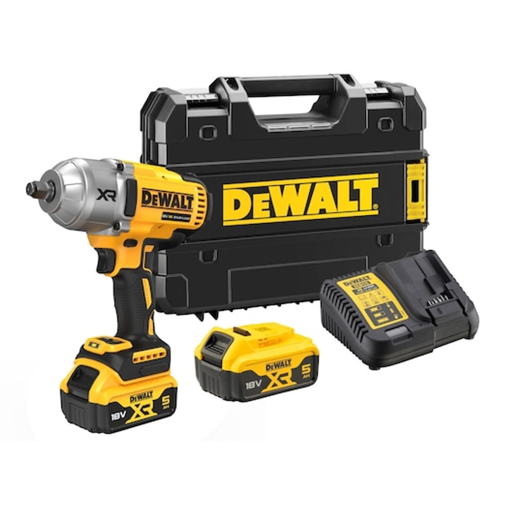 Аккумуляторный гайковерт DeWalt DCF900P2T, 2 × 5 А·ч, кейс TSTAK
