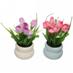 Цветы искусственные в горшочке «Тюльпаны»
