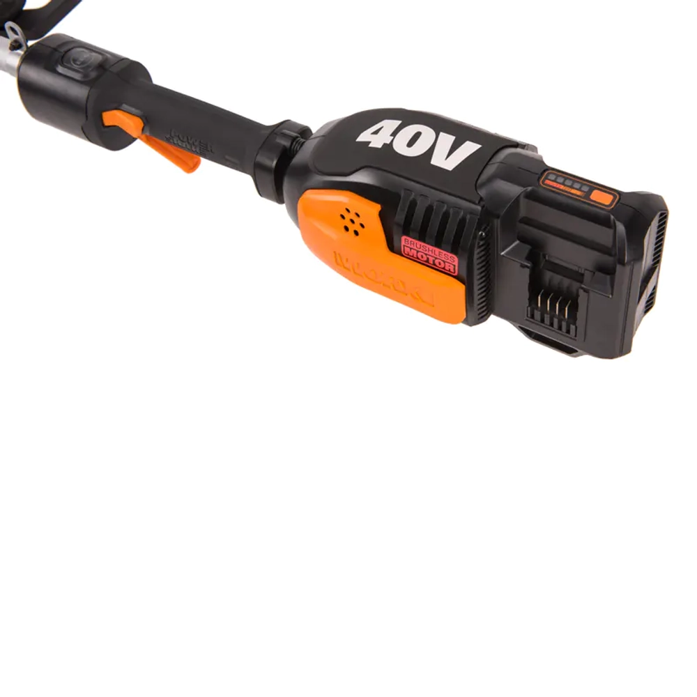 Триммер аккумуляторный WORX WG186E.9 40В (без АКБ и ЗУ) захват 250 мм, 4.1 кг