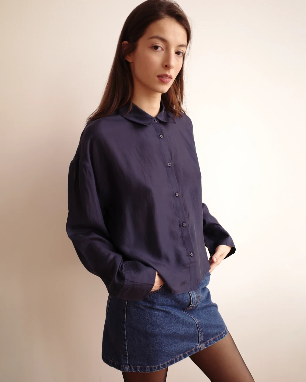 Рубашка Bellepiece Eliot синяя