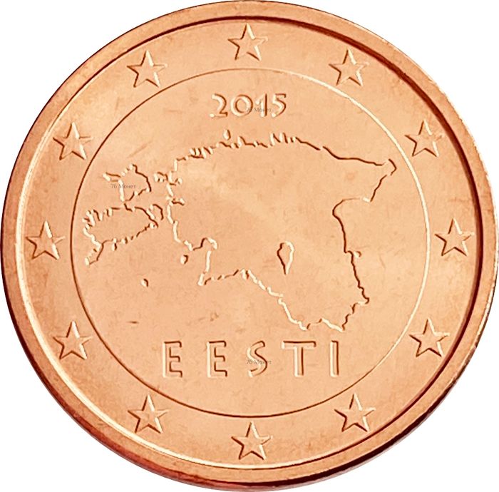 1 евроцент 2015 Эстония (1 euro cent)