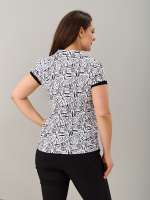 Блузка БЛ-115/белый-зебра