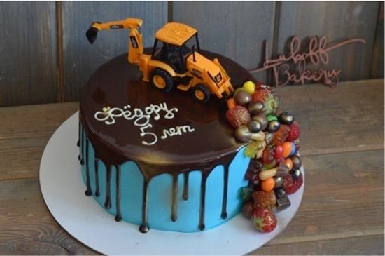 Торт с бульдозером №1055