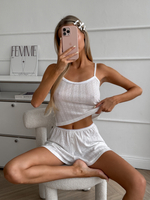 Пижама ажурная топ + шортики