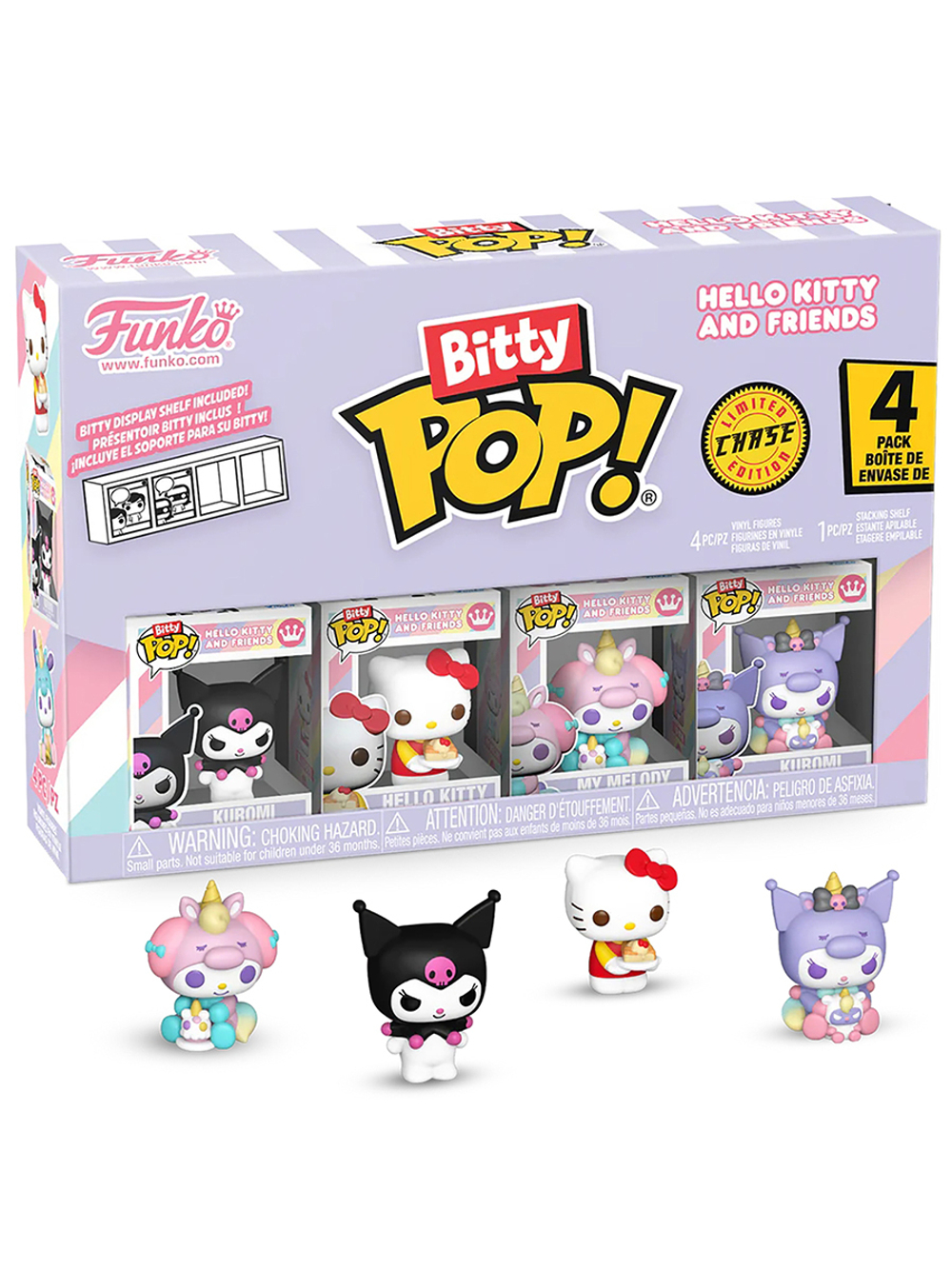 Фигурка Funko Bitty POP! Hello Kitty And Friends Kuromi+HK+My Melody+Сhase (1 of 4) 4PK 85715