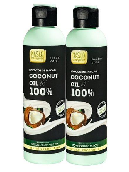 Maslo Maslyanoe промо Кокосовое масло 100%, 2*200 мл
