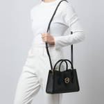 Michael Kors Gabby Small Logo Satchel Black