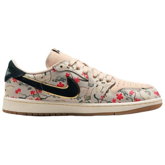 Jordan Air Jordan 1 Винтажные баскетбольные кроссовки Low Топ Бежевый Унисекс