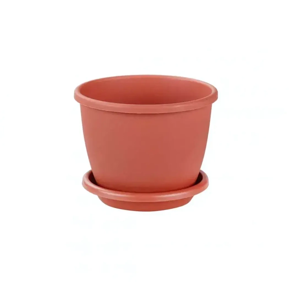 Горшок цветочный Афина 3л (с поддоном) (коричневый)