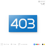 Номер на дверь 403, табличка на дверь для офиса, квартиры, кабинета, аудитории, склада, голубая 120х70 мм, Айдентика Технолоджи