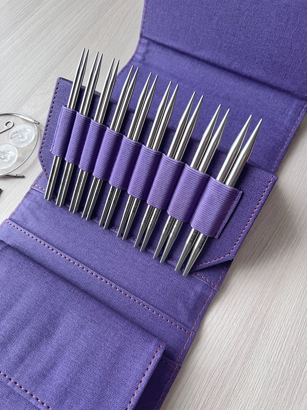 Набор съемных укороченных спиц 9см/9пар Flight Standard Purple Lykke