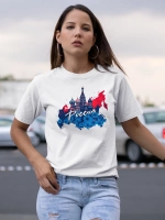 Футболка принт Россия