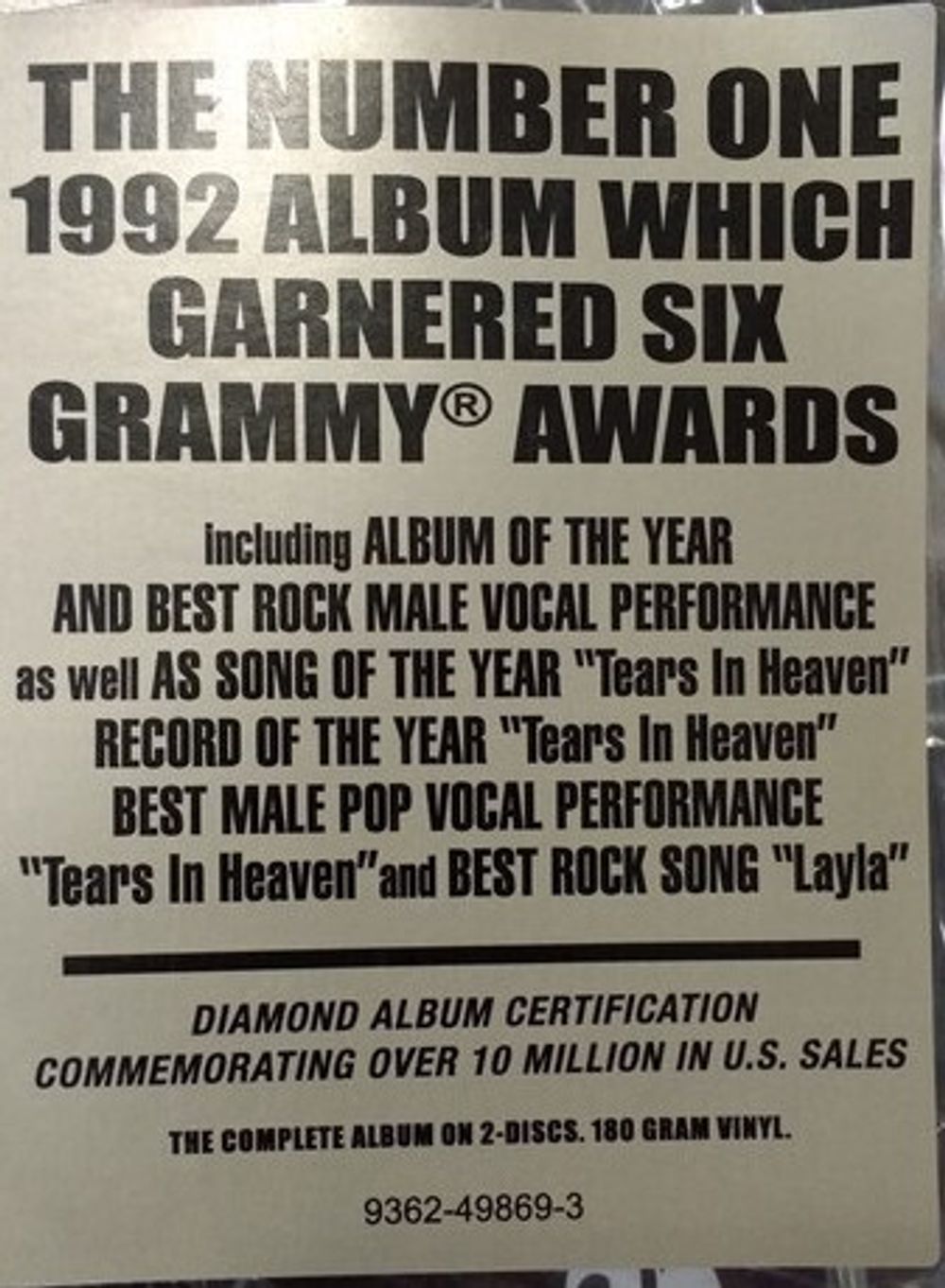 ERIC CLAPTON. UNPLUGGED (2 LP, 180 Gram Black Vinyl/Gatefold/14 Tracks). Эрик Клэптон