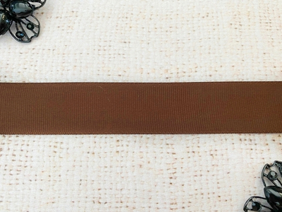 Лента репсовая, ш. 2,5 см, коричневый