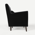 Кресло мягкое Грэйс Z-16 (Черный) на высоких ножках с подлокотниками в гостиную, офис, зону ожидания, салон красоты.