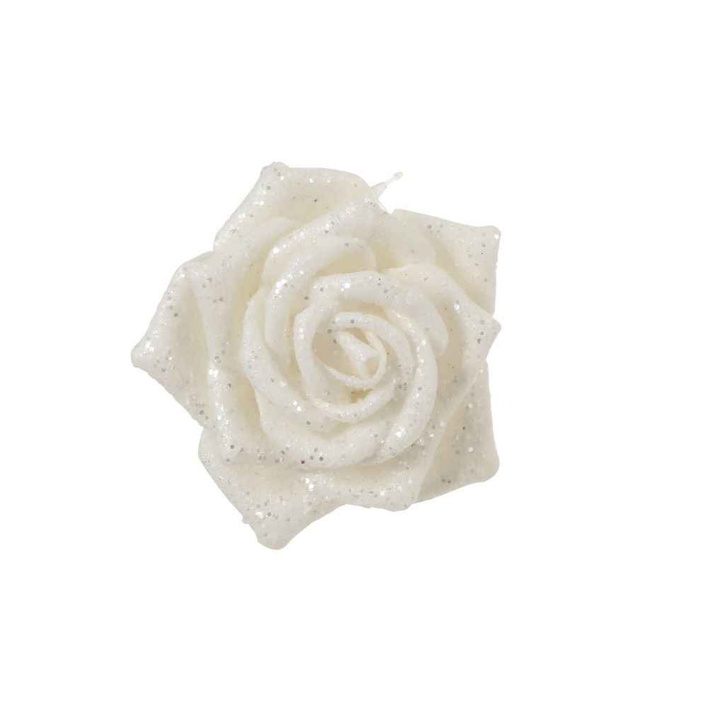 Роза на клипсе 6х8см House of Seasons белая