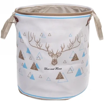 Корзина для хранения круглая Олень 45*35 см