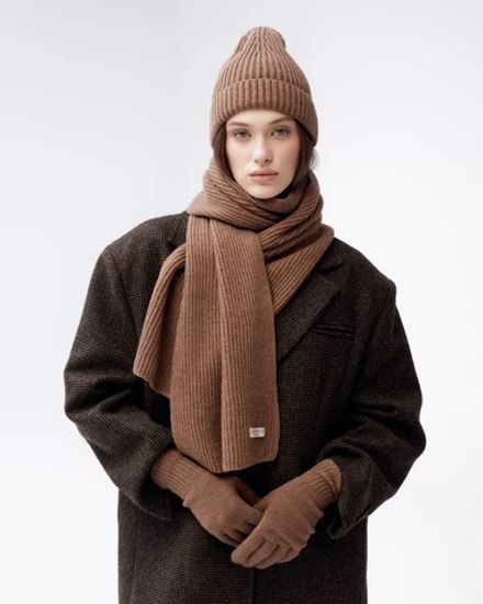 Шарф Ш541-29 темно-бежевый