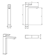 Cмеситель для раковины Grocenberg GB3008 Черный матовый
