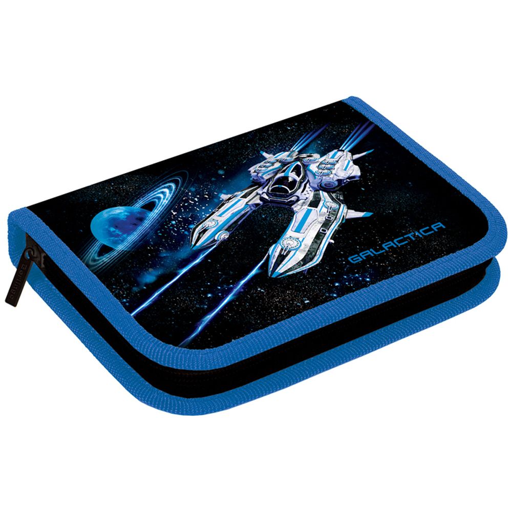 Пенал 1 отделение 200х140х40 Berlingo Галактика, откидная планка, ткань