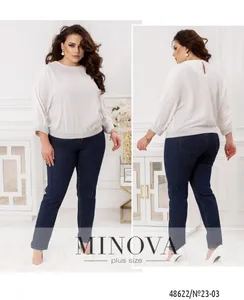 Блуза 23-03-молочный Minova