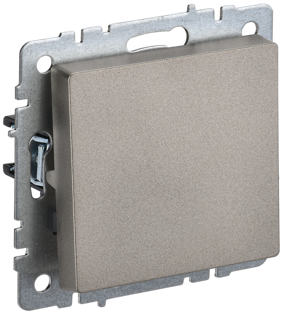 BRITE Выключатель 1-клавишный проходной 10А ВС10-1-6-БрШ шампань IEK