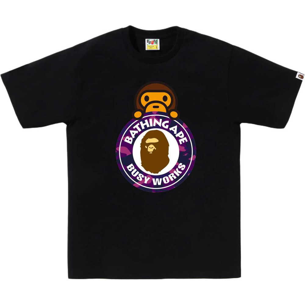 A Bathing Ape Bathing Ape Футболка Cotton Drop Shoulder Sleeve Summer 0zxtemx00710q черный
