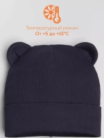 Шапка детская осенняя с ушками и снуд