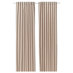 IKEA SANELA  (ИКЕА САНЕЛА)  -  Штора, 2 шт, на ленте/светло-бежевый, 140x300 см