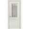 Купить Межкомнатная дверь эмаль Лайн 3/2 Багет RAL 9010 остеклённая 1
