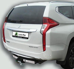 Фаркоп(прицепное) Лидер-Плюс для MITSUBISHI PAJERO SPORT 2 / 3 (2008-2021) (C НЕРЖ. ПЛАСТИНОЙ)(паспорт и сертификат в комплекте)(без электрики)M115-F(N)