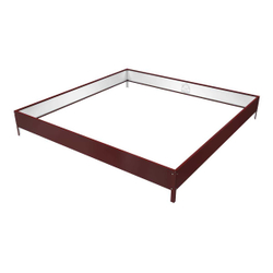 Клумба квадратная оцинкованная 1 ярус  RAL 3005 Винно-красный
