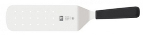 Лопатка 37,5 см. изогнутая раб. часть 19,5*7,5 см. нерж. перфор. с пластик. ручкой черная Icel
