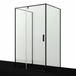 Душевой уголок WasserKRAFT Elbe 74P 74P26 120х100 профиль черный матовый/стекло прозрачное
