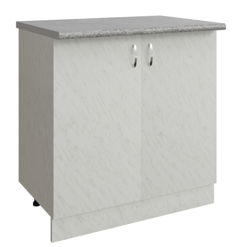 Стол разделочный 80 белый мрамор, столешница гранит пёстрый