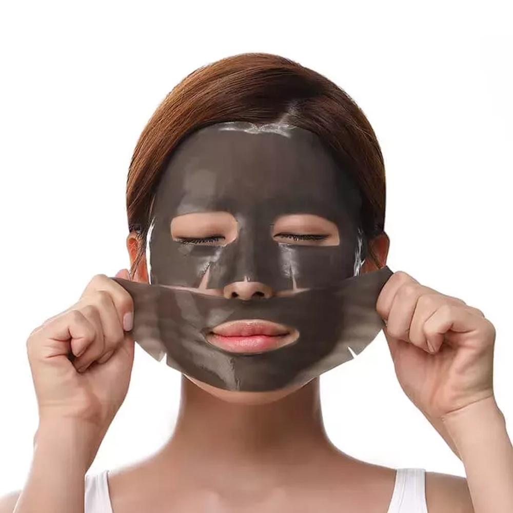 Petitfee Маска гидрогелевая жемчуг/золото - Black pearl&gold hydrogel mask pack, 32г, шт