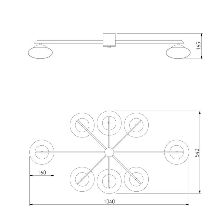 Потолочная люстра Eurosvet Opaline 70220/8 черный
