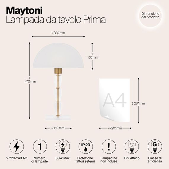 Настольная лампа Maytoni Prima Z034TL-01BZ